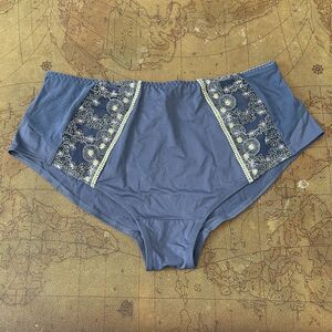 Kris Line European Panties Aylin Briefs XXL Lemon/Jeans.  Blue